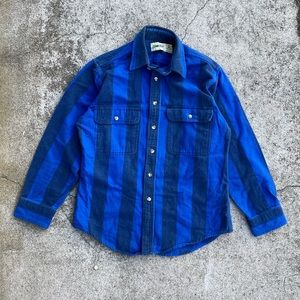 Vintage Striped 100% cotton Flannel Shirt